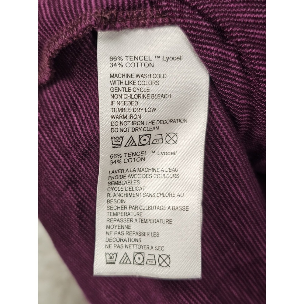 Tommy Bahama Men's XL Purple Long Sleeve Polo Shirt Tencel Cotton Heather Stripe - Picture 7 of 11